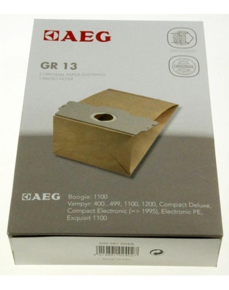 kit 5 sacs aspirateur GR13 AEG ELECTROLUX  9000876046