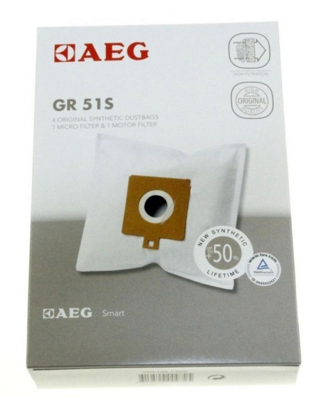 kit 4 sacs + 1 filtre aspirateur GR51 AEG ELECTROLUX 9001667402