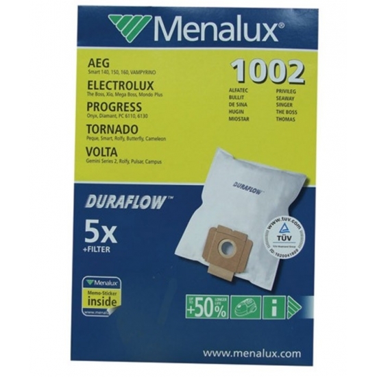 kit 5 sacs + 1 filtre aspirateur VAMPYRINO ZANUSSI 3712 1002 AEG ELECTROLUX 9001961367