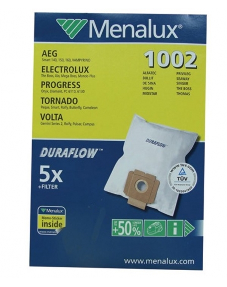 kit 5 sacs + 1 filtre aspirateur VAMPYRINO ZANUSSI 3712 1002 AEG ELECTROLUX 9001961367