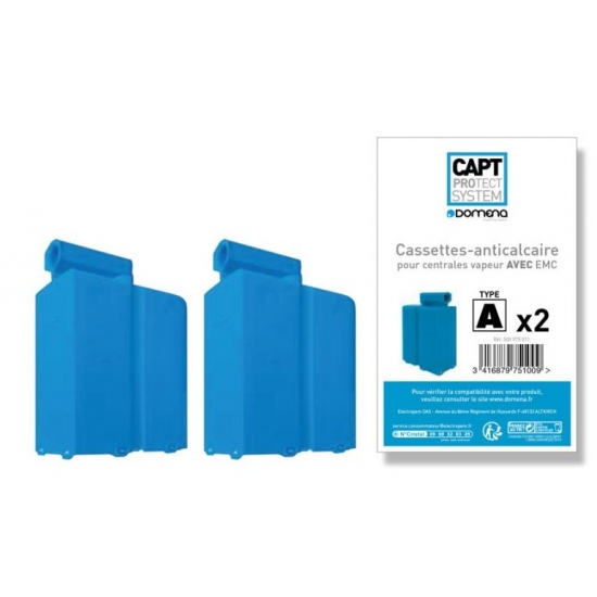 kit de 2 cassettes anti-calcaire centrale de repassage domena 500975011