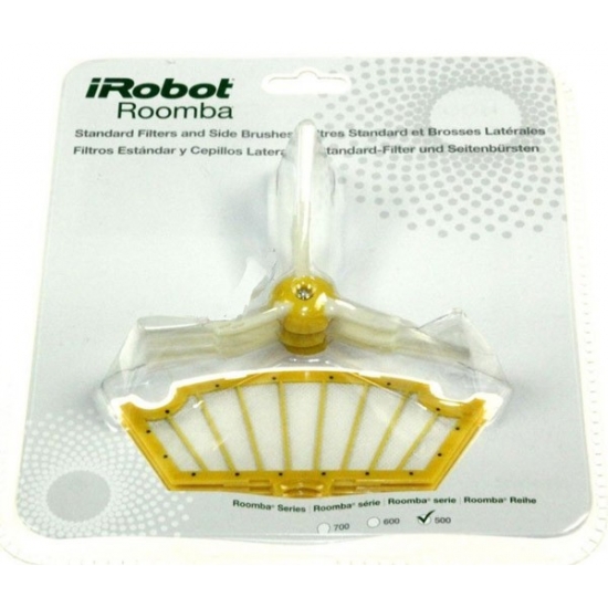 pack de 3 filtres et 3 brosses latérales aspirateur robot roomba de serie 500 et 600 IRobot 82804