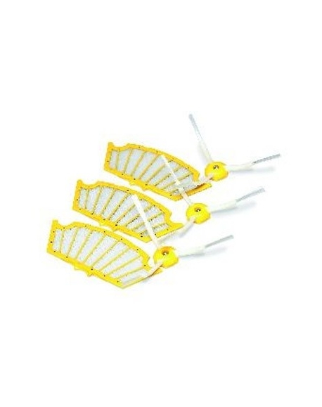 pack de 3 filtres et 3 brosses latérales aspirateur robot roomba de serie 500 et 600 IRobot 82804