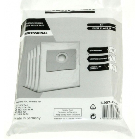 kit de 5 sacs aspirateur NT361 Karcher 69074790