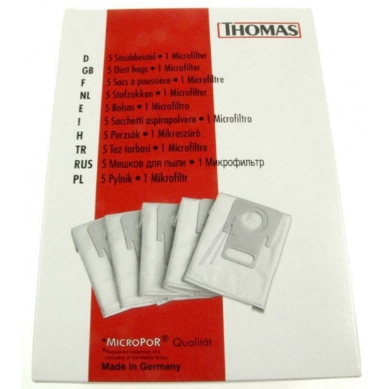 5 sacs a poussiere aspirateur easy et co power thomas 787412