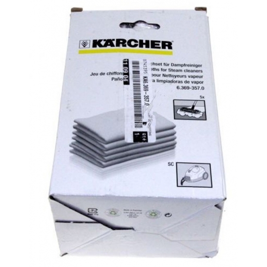 kit 5 lingettes aspirateur SC2.500C Karcher 63693570