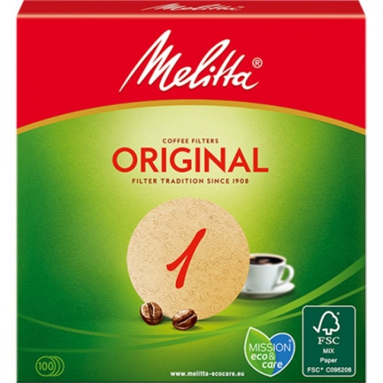 kit de 100 filtres a cafe papier rond n°1 cafetiere Melitta 6629281