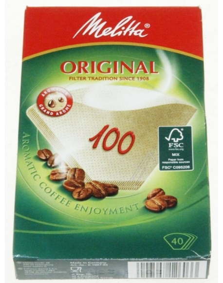 kit de 40 filtres a cafe papier n°100 cafetiere Melitta 6627300