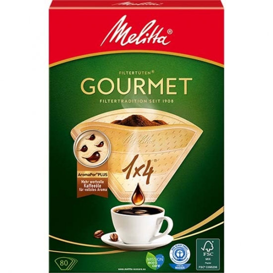 kit de 80 filtres a cafe papier gourmet 1x4 cafetiere Melitta 6567774