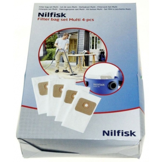 kit de 4 sacs aspirateur nilfisk 107402336