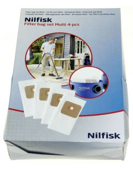 kit de 4 sacs aspirateur nilfisk 107402336