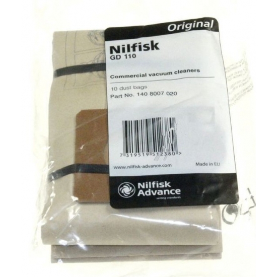 kit 10 sacs aspirateur nilfisk 1408007020
