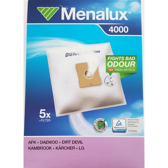 kit de 5 sacs + 1 filtre aspirateur electrolux daewoo dirt devil karcher lg 9001961318