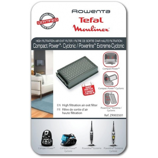 ZR903501 - filtre de sortie d'air haute filtration aspirateur  ROWENTA MOULINEX