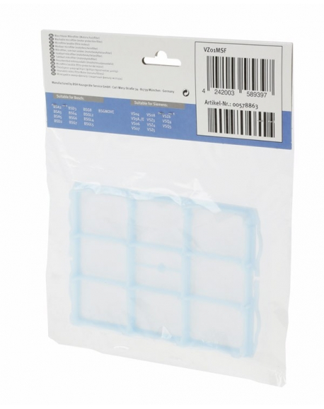 00578863 - filtre de protection moteur aspirateur bosch siemens