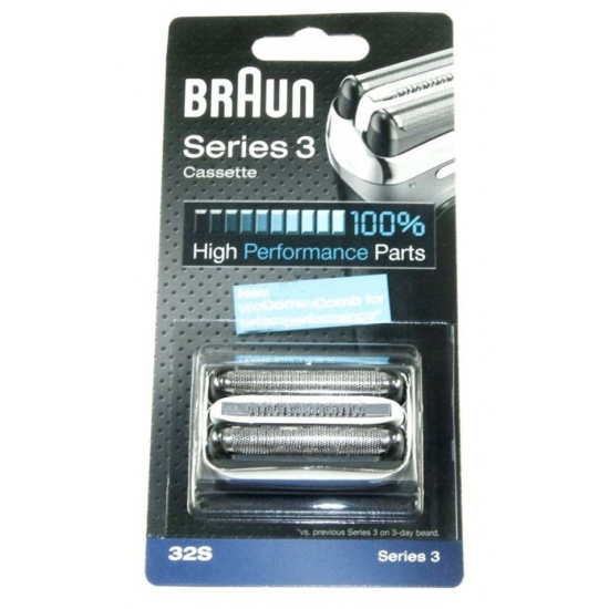 tete de rasoir cassette noir 32S rasoir serie 3 braun 81483732