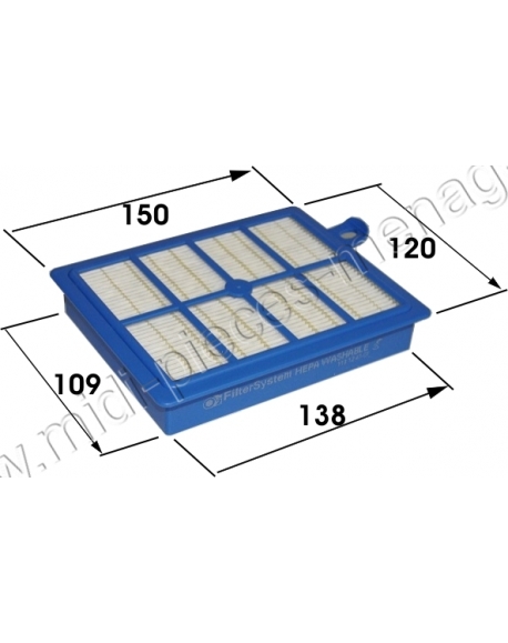 9001951194  - filtre hepa efh12w lavable adaptable aspirateur electrolux 
