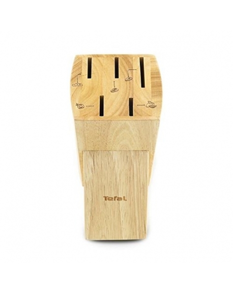 coffret 6 pièces : bloc + 5 couteaux inox TEFAL K221SA14 
