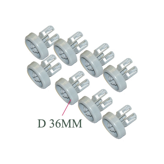 kit roulettes panier (X8) WHIRLPOOL 481252888112