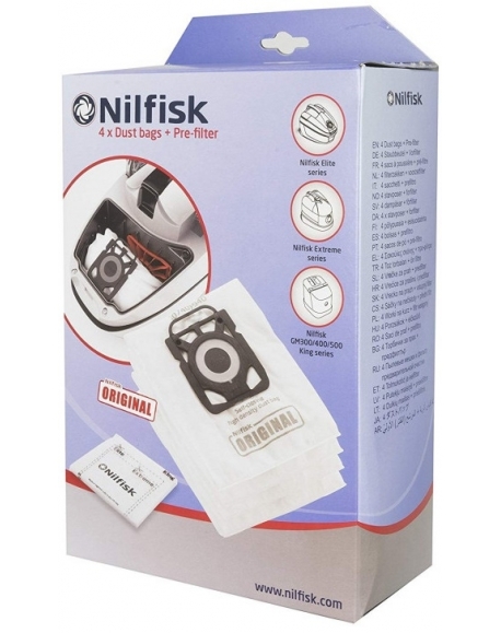 ​107412688 - lot de 4 sacs hygiene extreme elite king aspirateur nilfisk