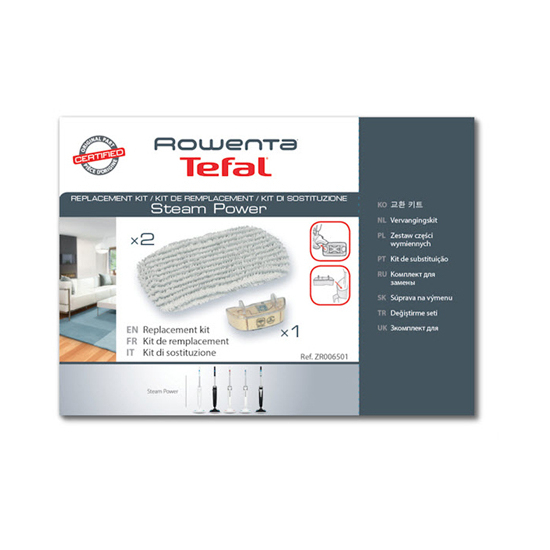 ZR006501 - KIT LINGETTE X2 ET CARTOUCHE NETTOYEUR VAPEUR STEAM POWER ROWENTA