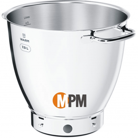 KAB71.000SS - Bol inox 7 litres pour robot patisserie chef XL