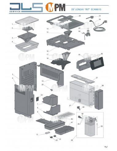 VUE ECLATEE DELONGHI ECAM610.35.B