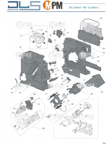 VUE ECLATEE DELONGHI ECAM610.35.B