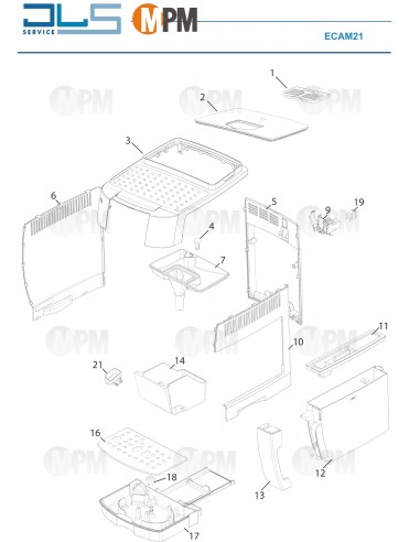 VUE ECLATEE DELONGHI ECAM21.117.B