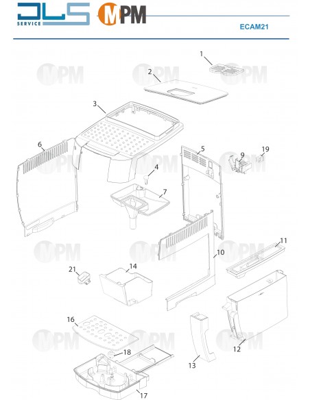 VUE ECLATEE DELONGHI ECAM21.117.SB S11