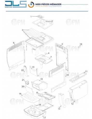 VUE ECLATEE DELONGHI ECAM22.360.B