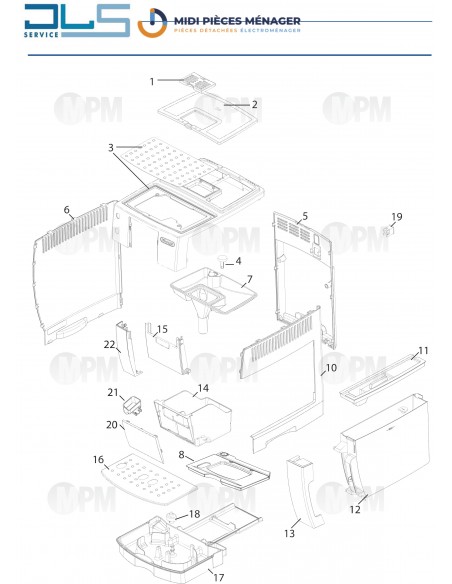 VUE ECLATEE DELONGHI ECAM22.360.B S11