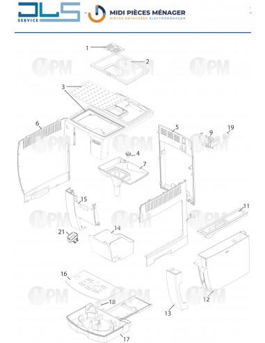 VUE ECLATEE DELONGHI ECAM23.120.B