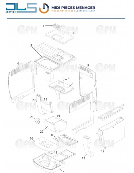 VUE ECLATEE DELONGHI ECAM23.460.S EX:4 S11
