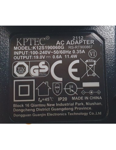 ALIMENTATION 19V NOIR POUR ASPIRATEUR ROWENTA...