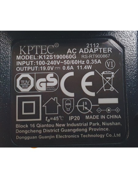 ALIMENTATION 19V NOIR POUR ASPIRATEUR ROWENTA RS-RT900867