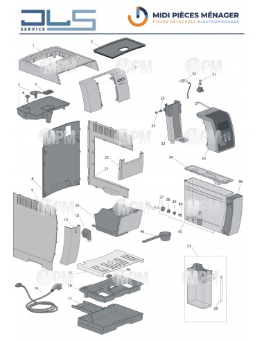 VUE ECLATEE DELONGHI ECAM350.50.B EX:4 S11