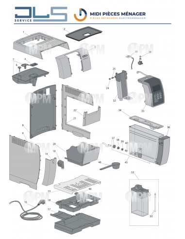 VUE ECLATEE DELONGHI ECAM350.55.B EX:4 S11