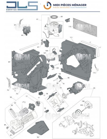 VUE ECLATEE DELONGHI ECAM350.55.B EX:4 S11 VUE ECLATEE DELONGHI ECAM350.55.B EX:4 S11
