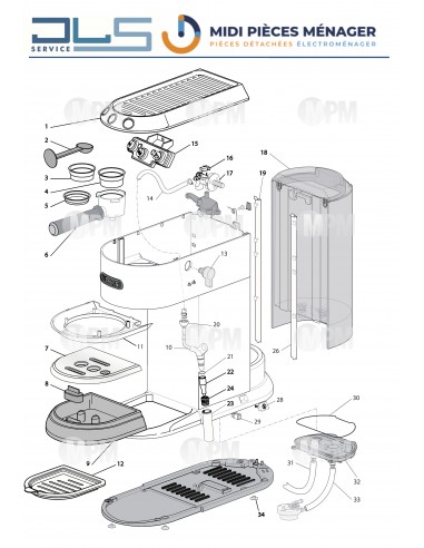 VUE ECLATEE DELONGHI EC695.BK SUR MPM