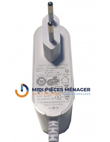 CHARGEUR POUR ASPIRATEUR X-O ROWENTA SS-2230002748