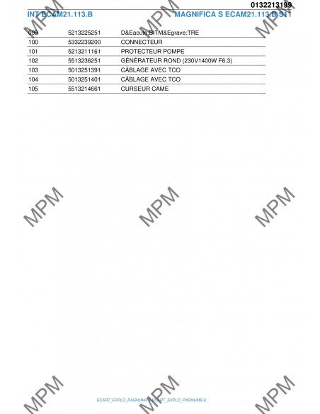 VUE ECLATEE DELONGHI ECAM21.113.B