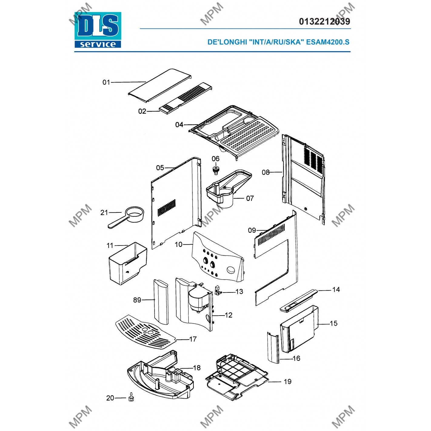 grille filtre infuseur robot cafe delonghi magnifica 5332139200