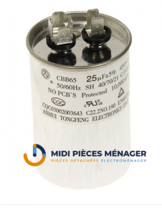 Condensateur 25uF climatiseur Delonghi TL2573