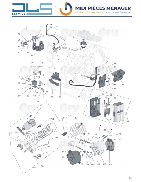 VUE ECLATEE DELONGHI EXAM440.55.W S11 RIVELIA MIDI PIECES MENAGER
