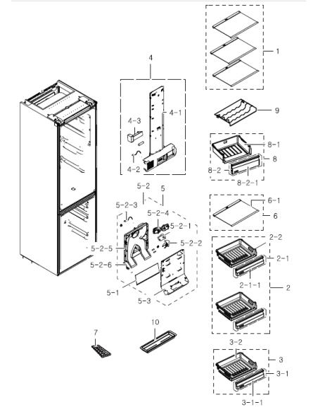 BAC POUR REFRIGERATEUR SAMSUNG DA97-11398A