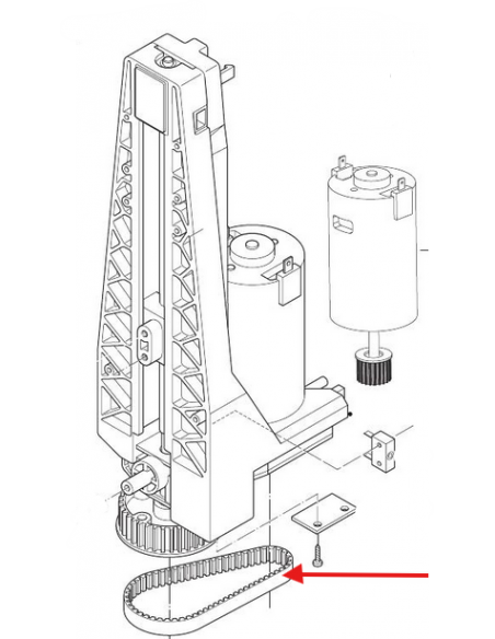 COURROIE DENTÉE POUR POULIE MOTEUR 5313243071 COURROIE DENTÉE POUR POULIE MOTEUR 5313243071