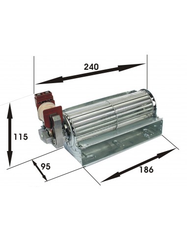 VENTILATEUR MOTEUR TANGENTIEL FOUR 1 VITESSE UNIVERSEL 00231028