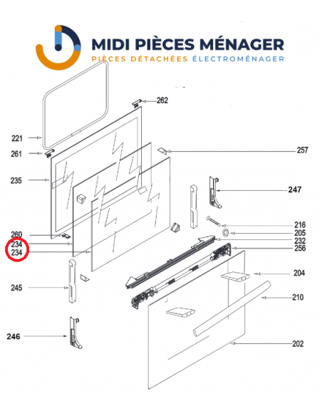 GLACE INTERMEDIAIRE POUR FOUR BRANDT AS0053977