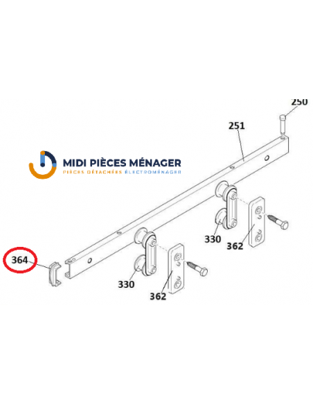 BUTEE DE GLISSIERE POUR LAVE VAISSELLE HAIER 41050555 BUTEE DE GLISSIERE POUR LAVE VAISSELLE HAIER 41050555